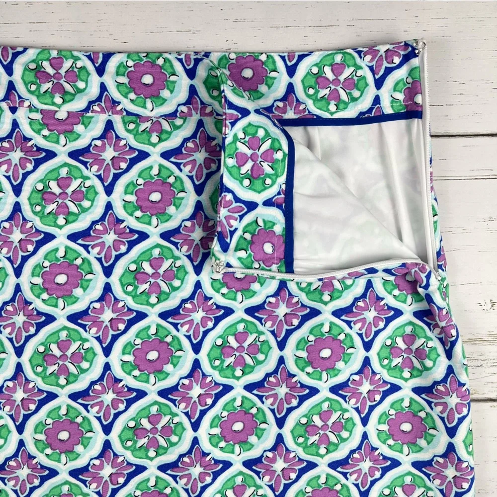 Talbots Medallion Print A-Line Skirt 4